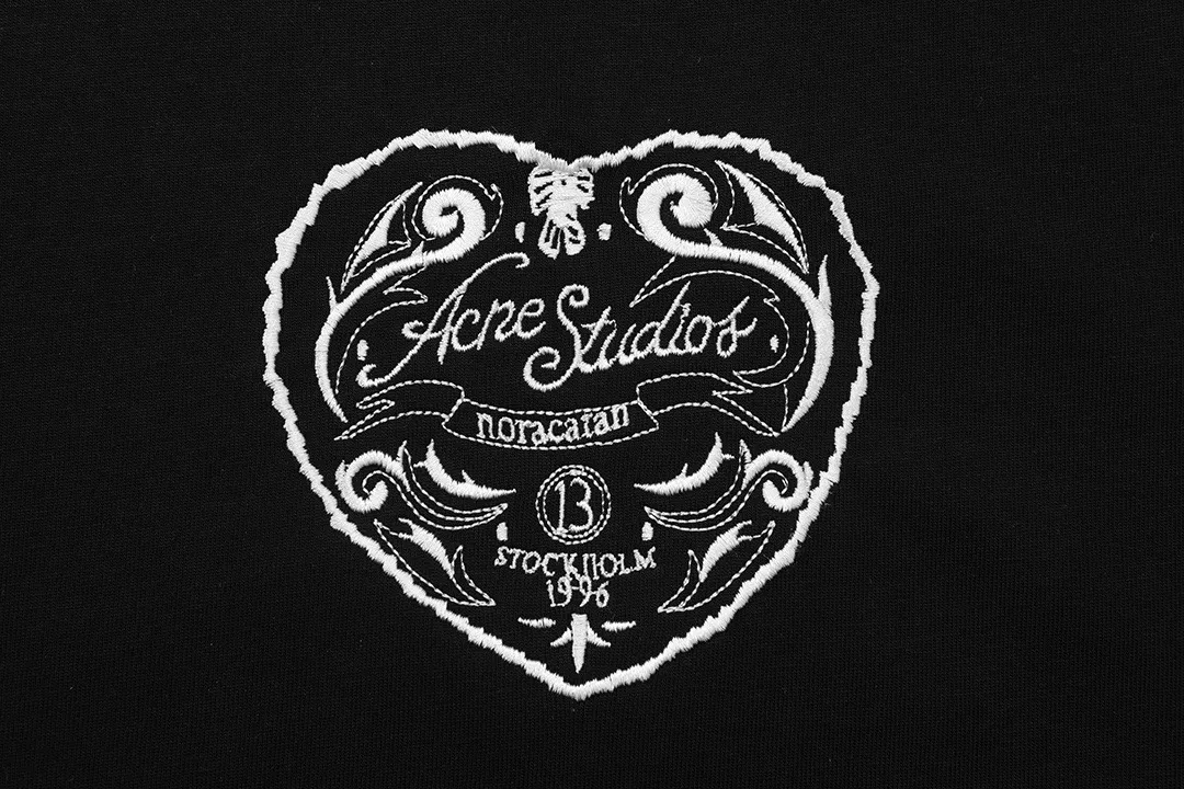 Acne Studios 2026 New Arrival logo Same Style t 100％ 32 ：Black Size：XS S M L